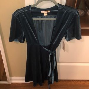 Super cute velvet wrap dress